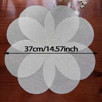 Vente en gros de sets de table en jute naturel à volants de design moderne, faits à la main, résistants à la chaleur, anti-brûlure, 37 cm