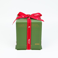 Boîte cadeau de luxe pour gâteau avec ruban, logo personnalisé estampé à chaud, carton de qualité alimentaire pour célébration de mariage