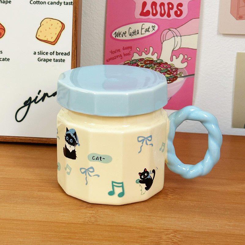 [Cup Lid] Blue Cat Cup