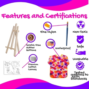 Trẻ em Acrylic Bộ tranh 28 mảnh nghệ thuật thiết lập với giá vẽ vải Brushes sơn ống hoàn chỉnh nghệ thuật cung cấp cho các lứa tuổi <span class=keywords><strong>4</strong></span> đến 12 - Product Image 3