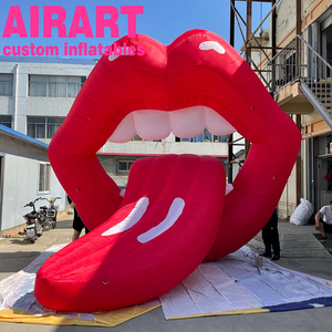 Modelo de boca inflable <span class=keywords><strong>gigante</strong></span>, 6 tipos, beso inflable, labios rojos inflables para escenario - Product Image 1