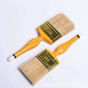 Pincel de cerdas de cerdo de 22 mm con mango naranja para pintar paredes, uso doméstico - Product Image 3