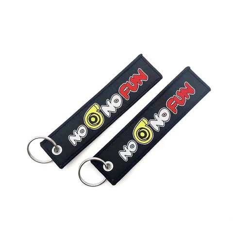 Personalized Key Chain Embroidered Key Tag with Embroidered Anime Key Ring Accessories for Motorcycles Car Keychain