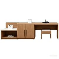 Ensemble complet de mobilier de chambre d'hôtel : lit, armoire, table de chevet, bureau – Taille personnalisée pour l'Afrique, OEM ODM, directement de l'usine, MOQ 5 ensembles