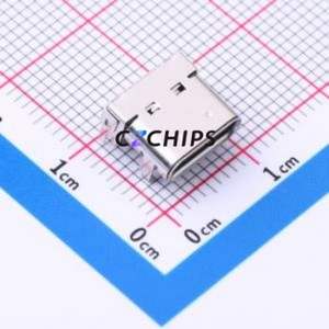 HC-TYPE-C-24P-DS8.65-CH2.75S-5A-04 USB Connector Bent Lead Through Hole Connector Type-C USB 3.1 Female Right Angle Insert - Product Image 1