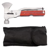Marteau de survie multifonction avec hache et manche en bois pour projets de bricolage, options OEM personnalisables disponibles