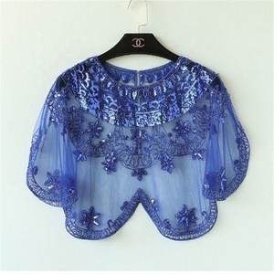 Women's <b>Thin</b> Wedding <b>Dress</b> Accessories Shoulder Gauze Sequined Back Slit Jacket with Small Shoulder <b>Straps</b> - Product Image 4