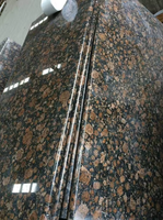 Dalles de granit brun Baltique poli de luxe pour revêtement mural extérieur, façade de bâtiment, plan de travail de cuisine – Prix usine