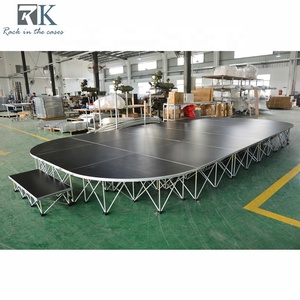 4x4ft Concert Plywood Stage Mobile Stage Quick Lock 1x1m Aluminum Outdoor Portable Platform with for Events - Product Image 6