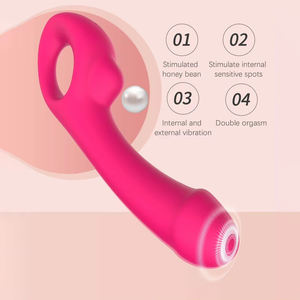 Cincin Jari Dildo Getar Isi Ulang untuk Titik <span class=keywords><strong>G</strong></span>, Pemijat Silikon Fleksibel, <span class=keywords><strong>Vibrator</strong></span> Lengkung, Senyap, Mainan Seks Dewasa untuk Wanita - Product Image 3