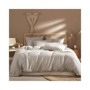 3 pccs <span class=keywords><strong>100</strong></span>% प्राकृतिक शुद्ध फ्रेंच लिनन डवेट कवर बिस्तर के लिए नरम सांस लेने योग्य नमी को सेट करता है - Product Image 6