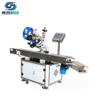 Machine automatique d'autocollant d'étiquettes d'avion plat de côté supérieur de boîte en plastique étiqueteuse automatique d'étiqueteuse à vendre