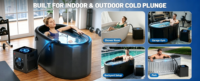 Refroidisseur d'eau pour bain de glace 0,4 CV Pro, refroidit jusqu'à 39°F ° F Sans installation de tuyauterie, contrôle par application WiFi et écran tactile pour toute baignoire