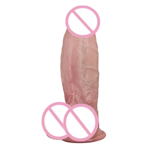 Dildo énorme de 7 pouces, double densité en silicone avec ventouse puissante, dildo réaliste pour le point G, jouets sexuels anaux - Product Image 1