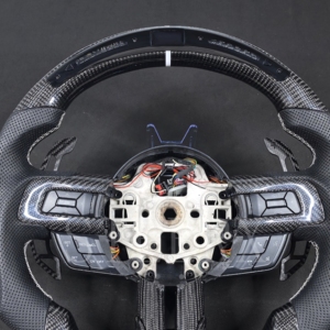 Volante de Fibra de Carbono con LED para Ford Mustang GT V6 EcoBoost <span class=keywords><strong>Shelby</strong></span> <span class=keywords><strong>GT350</strong></span> GT500 Modelos 2015-2023 - Product Image 4
