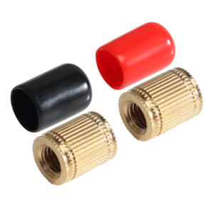 M6 M8 M10, juego de adaptador de conector de terminal de poste de batería de tornillo de latón para coche automático con goma de PVC para poste de batería marina RV - Product Image 1