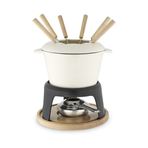 Ensemble de marmites portables en fonte émaillée avec brûleur <span class=keywords><strong>à</strong></span> alcool pour le fromage, <span class=keywords><strong>la</strong></span> soupe, le ragoût, le riz, <span class=keywords><strong>la</strong></span> cuisine sur table - Product Image 1