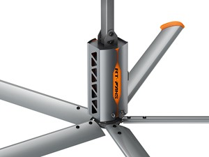 พัดลมเพดานอุตสาหกรรมเชิงพาณิชย์ HVLS ยี่ห้อ RTFANS พร้อมโลโก้ OEM มอเตอร์ AC ใบพัดอลูมิเนียม ขนาดใหญ่ ให้แรงลมสูง มอบประสิทธิภาพทรงพลัง - Product Image 5