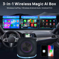 Kowankit Carplay Ai Box Android 13 8gb 128gb Adaptateur sans fil 6225 Chipset Car Play & Android Auto Streaming Carplay Magic Box