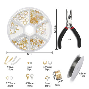 <b>DIY</b> Jewelry Making <b>Kit</b> With Pliers Beading Rings Wire And Clasps For Handmade Accessories Crafting Tools Middle Size - Product Image 2