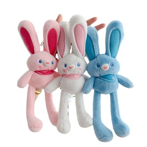 Internet Celebrity Pulling Rabbit Pendant Fun Plush Pulling Ear Rabbit Doll Keychain
