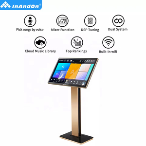 ชุดเครื่องเล่น<span class=keywords><strong>คาราโอเกะ</strong></span> KTV แบบคาราโอเกะ4T หน้าจอสัมผัส WIFI 22 "ระบบ InAndon ฟังก์ชั่นแอปบนมือถือเครื่องมืออาชี<span class=keywords><strong>พ</strong></span> - Product Image 2
