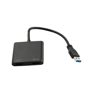 Convertidor de Cable USB a USB 3.0 a Doble <span class=keywords><strong>HDMI</strong></span>, Adaptador Divisor 4K 30HZ para Monitores Duales, OEM de Fábrica - Product Image 1
