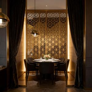 Goldfarbener Restaurant-Vorhang Raumteiler Dekorative Metall-Sichtschutzpaneele Moderner Stil Edelstahl Nahtlos vom Hersteller - Product Image 3