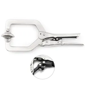 Woodworking Table Tool Pocket Hole Joinery Vise Grip Clamp Self Adjusting Face Wood Clamp Automatic C Clamp Locking Plier
