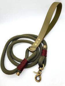 Mode Premium <span class=keywords><strong>Anti</strong></span> <span class=keywords><strong>aboiement</strong></span> tissu Paracord corde chaîne chien suivi de luxe en cuir colliers et <span class=keywords><strong>laisse</strong></span> - Product Image 3