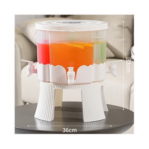 XJH High Quality Plastic 4 Tap Rotary Beverage <strong>Kettle</strong> 4 Grids Cool Water Jug <strong>Camping</strong> Classic Style Eco-Friendly Infused Fruit - Product Image 1
