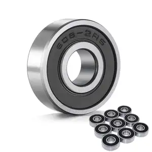 608-2RS 608 608zz Ball Bearings Skateboard Bearings Double Rubber Sealed Shielded Miniature Deep Groove Ball Bearing