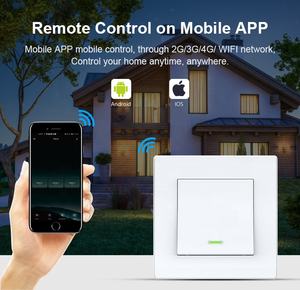 สวิตช์ไฟติดผนังอัจฉริยะ,สวิตช์ไฟอัจฉริยะ Wifi ติดผนังสมาร์ทโฮมพร้อมสีดำและสีเหลืองและแกรี่เฟรมสวิตช์ไฟติดผนังอัจฉริยะ - Product Image 6