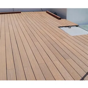 环保防紫外线挤压甲板木塑木塑复合板材地板木塑装饰板