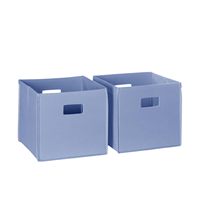 Paquete de 2 Cubos de Almacenamiento Plegables de Tela Azul de 10.5"L x 10.5"W x 10"H, Organizador de Ropa para Armario, Almacenamiento de Juguetes