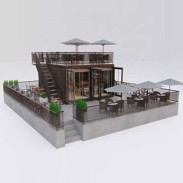 New China Design Customized Mobile 20ft40ft Steel Shipping Modular Container Kitchen Restaurant for Sale