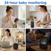 Babyphone avec caméra et audio, écran IPS 2,8 pouces, vision nocturne HD 1080P, communication bidirectionnelle, sans Wi-Fi, batterie 1500 mAh 8h