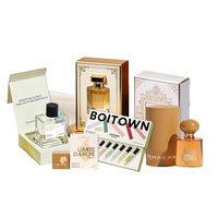 Boîte d'emballage de parfum cosmétique haut de gamme, sur mesure, avec couvercle à clapet, boîte cadeau en papier doré, designs personnalisés, qualité supérieure