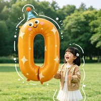 Ballons Chiffres Géants en Aluminium de 40 Pouces pour Anniversaire, Ballons Hélium Chiffres Joyeux Anniversaire, Ballons Chiffres en Aluminium Colorés avec Visage Souriant pour Fête