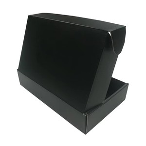 Caixa de Embalagem de Papelão Fosco Luxuosa com Relevo para Cosméticos e Roupas, com Tampa Preta - Product Image 2