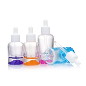Botella de Vidrio con Gotero de Fondo <span class=keywords><strong>Volcánico</strong></span> Grueso, Venta al por Mayor, 30ml 1oz, Botellas de Vidrio de Lujo, Nuevo Estilo, Botella de Vidrio Transparente para Suero - Product Image 6