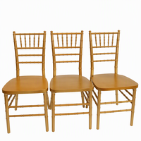 Chaise d'événement moderne dorée de style Chiavari, chaise de banquet en bois pour mariage, idéale pour la location en hôtel et salle de réception