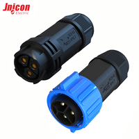 Connecteur étanche IP67 M25 à 3 broches 50A 500V, fiche d'alimentation circulaire câblable sur site pour éclairage LED et chargeur de VE