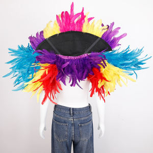 Chales de Plumas de Pollo Brillantes de Neón, Plumas Cómodas para <span class=keywords><strong>Mujer</strong></span>, Disfraces y Accesorios para Fiestas de Carnaval, Actuaciones en Escenario - Product Image 5