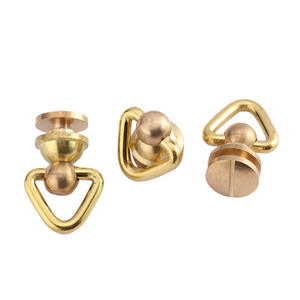 Anillo <span class=keywords><strong>de</strong></span> Latón Giratorio Grande y Grueso con Cabeza <span class=keywords><strong>de</strong></span> Monje, Hecho a Mano en Cuero, para Instalación en Equipaje, 12*M5*26 para Bolsa - Product Image 5