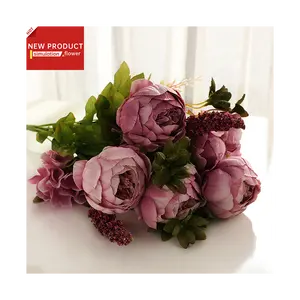 flores artificial flowers European-style peony 13 head silk flowers artificial flower making machine