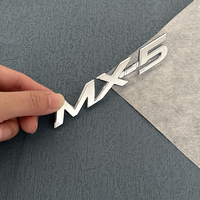 Emblème 3D noir brillant Mazda MX-5 en plastique ABS, autocollant de remplacement pour coffre arrière de voiture NC/ND/NA/NB, haute qualité, facile à poser