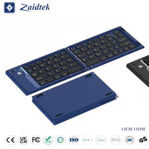 คีย์บอร์ดพกพาขนาดเล็กแบบพับได้ ดีไซน์พับใหม่ ระบบคีย์บอร์ดไร้สายอเนกประสงค์สำหรับโทรศัพท์มือถือ แท็บเล็ต พีซี - Product Image 1