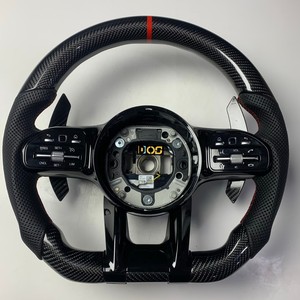 Volant en fibre de carbone pour <span class=keywords><strong>Mercedes</strong></span> Benz W206 W205 W204 W222 W223 W213 W177 W463 <span class=keywords><strong>AMG</strong></span> GT GLS63 GLE63 SL63 G63 <span class=keywords><strong>A45</strong></span> C63 E63 - Product Image 3
