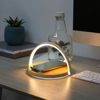 Offre Spéciale rapide pliable chevet Multi Table lumière LED lampe support Mobile chargeurs de téléphone sans fil